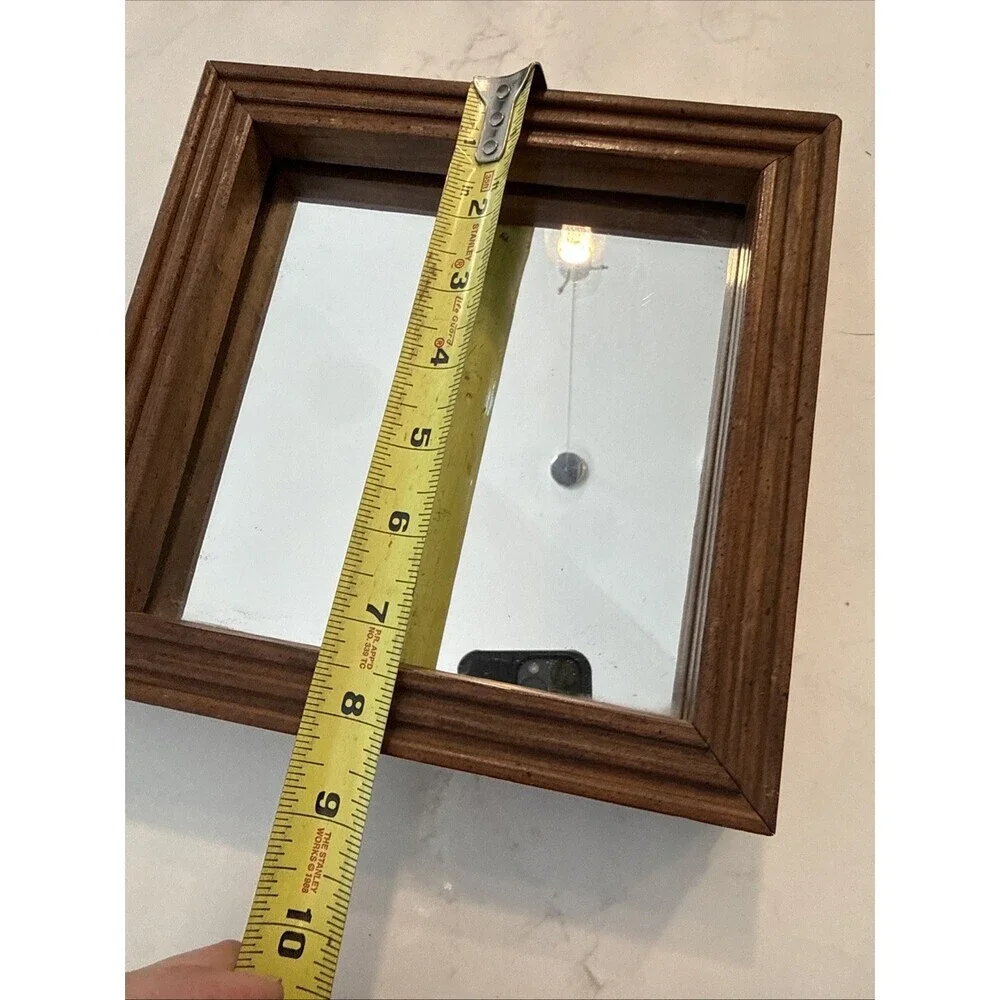 Vintage HOME INTERIORS Wooden Accent Mirror 8